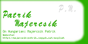 patrik majercsik business card